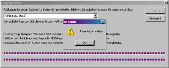 Asennus on valmis